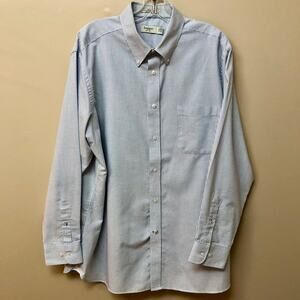 Haggar Regular Fit Button Down Dress Shirt for Men 17 1/2   34/35